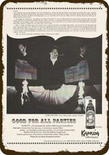 1964 KAHLUA COFFEE LIQUEUR Vintage Look DECORATIVE METAL SIGN - Actor CARL REINE picture