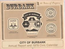 BURBANK 6 YEARS OF PROGRESS ANNUAL REPORT AND 1978 CIVIC CALENDAR picture