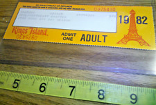 Vintage 1982 admit one adult ticket Kings Island ohio picture