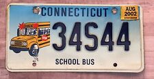 Connecticut 2002 School Bus License Plate 34S44 picture