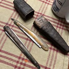 American Rev War 18th Century Razor Case With Two As Is Razors picture