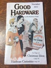 Vintage 1931 Catalog Good Hardware November Hardware Trade Magazine Advertising picture