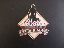 COORS RANCH RODEO BEER EMBRODIERED IRON ON PATCH 3-1/2 X 4 picture