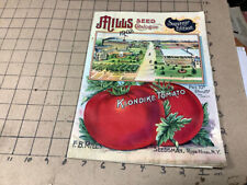 Original CATALOG -- 1902 MILLS SEED Catalog; rose hill NY; 64pgs w order form picture