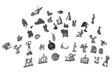 Vintage Pewter Figurines Fantasy Lot of 41 Dragons Wizards Castles Etc 80s 90s picture