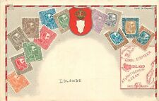 Postcard C-1910 Iceland Stamps philatelic map TP24-279 picture