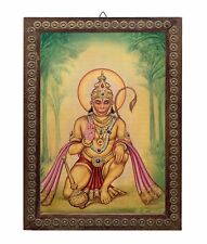 Hanuman Photo Frame, Ram Bhakt, Bajrangbali Photo, Old Indian Deities- 8.5x11.5