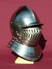 Medieval Knight European Closed Helmet Armor Steel German Helmet picture