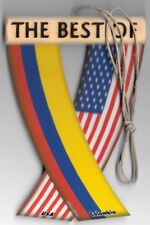 Rear view mirror car flags Colombia and USA unity flagz for inside the car picture