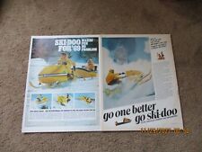 1969 1970 SKI-DOO Snowmobile Ads : Lot of 2 ,  Olympic - Nordic - Alpine - T'NT picture