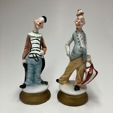 Pair of Ceramic Hobo Clown Figurines picture