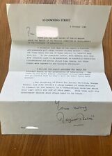 Margaret Thatcher signed letter 1980 History Politics Warnock Committee Embryos picture