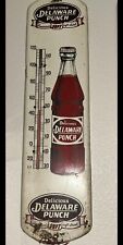 Vintage Early Rare Delaware Punch Soda Advertising thermometer picture
