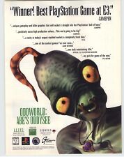 Oddworld: Abe's Oddysee PS1 Video Game Art 1997 Vintage Print Ad/Poster Rare picture