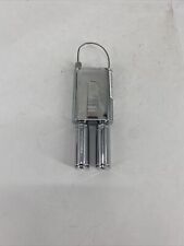 Novelty 2006 Metal Refillable Butane Keychain Lighter Silver Color NOS picture