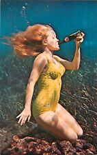 c1960s Weeki Wachee Mermaid Drinking an RC Cola - Florida Postcard picture