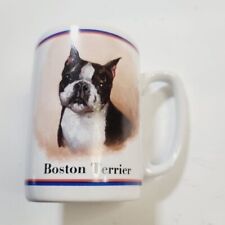 Vintage 80s R. Masthead Boston Terrier Dog Coffee Mug picture