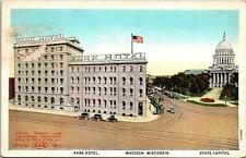 Madison WI Park Hotel Postcard unused 1915-30s official AAA Hotel picture