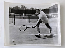 1950s Men's Tennis Match Lunging Forehand Vintage ACME Press Photo picture