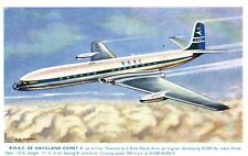 B O A C Airline De Havilland Comet 4 Vintage Postcard # picture