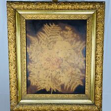 Antique 17th Century Floral Still Life Oil on Canvas Molded Gilt Wood Frame picture
