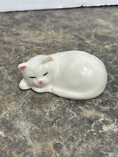 Vtg 70s Goebel W Germany Porcelain Sleeping White Cat Figurine 3100316 Repairs picture