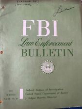 FBI Law Enforcement Bulletin October 1955 J Edgar Hoover Herbert Bechtel wanted picture