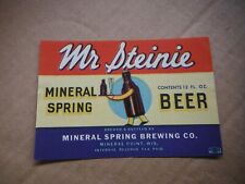 MR. STEINIE 12 OZ ITRP EER LABEL~MINERAL SPRINGS BRG.,MINERAL,WIS picture