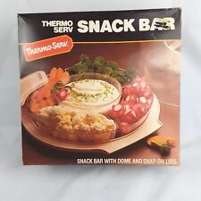 Vintage 70s Thermo-Serv Salad Taco Snack Bar Carousel Set Snap On Lids NIOB picture