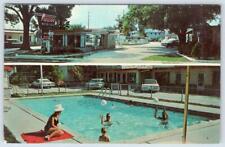 1960's NASSAU MOTOR LODGE NEW ORLEANS SWIMMING POOL MOTEL EXTERIOR VIEW POSTCARD picture