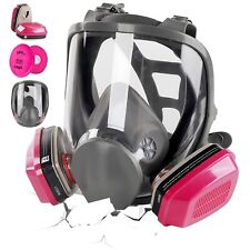 Full Face Gas Respirator Mask Reusable Anti-fog with Filters Painting Spraying picture