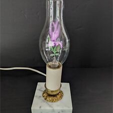Vtg Aerolux Style Neon Flower Light Bulb Swallow Bird Floral Marble Base Lamp picture