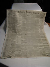 Antique Feb. 15, 1865 Civil War Era The Rochester Evening Express Newspaper picture