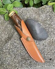 VINTAGE 1999 BUCK 192 VANGUARD FIXED BLADE KNIFE WITH LEATHER SHEATH picture