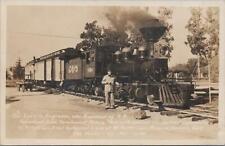 RPPC Postcard Col Lyon Engineer Railroad President Arcadia CA  picture