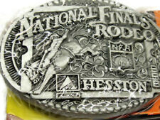 1998 National Finals Rodeo Saddle Bronc Hesston Limited Ed Belt Buckle Vtg NWT picture