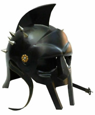 Medieval Black Gladiator Maximus Viking Helmet Knight Greek Roman Armor Helmet picture
