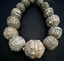 Antique Yemeni Handcrafted Metal Bedouin Ethnic Silver Beads Yemen African Trade picture