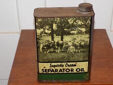 Vintage Superla Cream Separator Standard Oil Company Half Gallon Empty Can picture