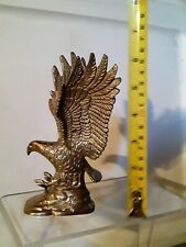 Vintage Brass Flying Eagle Bird Figure Statue 6”Paperweight Art picture