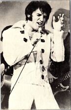 Elvis Presley Singing Picture on Thicker Card Stock Vintage Postcard B22 picture
