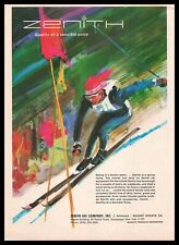 1968 Zenith Ski Snow Skis Regent Sports New York Watercolor Art Vintage Print Ad picture