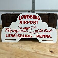 Lewisburg Pennsylvania Airport Metal License Plate Topper Sign Aviation picture