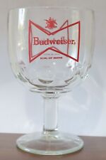 ☑️ Budweiser King of Beers Goblet Glass with Thumbprint, King's Chalice Cup picture
