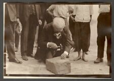 AOP Edison chiseling his name in stone original 1920s 5