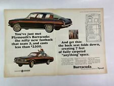 Plymouth Barracuda Car Magazine Ad 10.75 x 13.75 Kodak Film picture