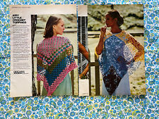 Vintage 1975 Women’s Crochet Tops Print Ad Magazine Pages See Pics picture