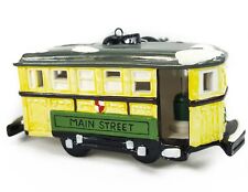 Dept 56 Main Street Car Trolley Ornament Lighted Yellow 98645 NEW picture