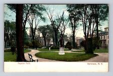 Syracuse NY-New York, Fayette Park, Antique, Vintage Souvenir Postcard picture