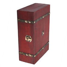 Wooden Treasure Chest Vintage Wooden Jewelry Storage Box Retro Keepsake picture